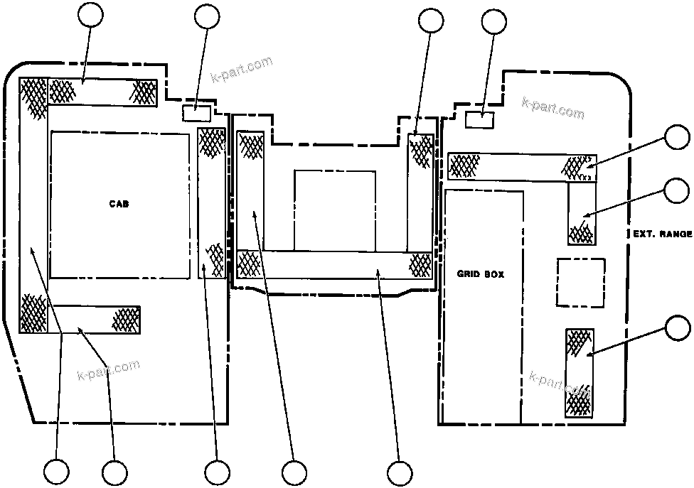 Komatsu parts book diagram for AFE43-AR 685E S/N 32278 BLAIR ATHOL: SAFETY WALK