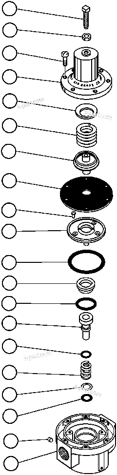Komatsu parts book diagram for AFE43-AR 685E S/N 32278 BLAIR ATHOL: PRESSURE REGULATOR (PB3215)