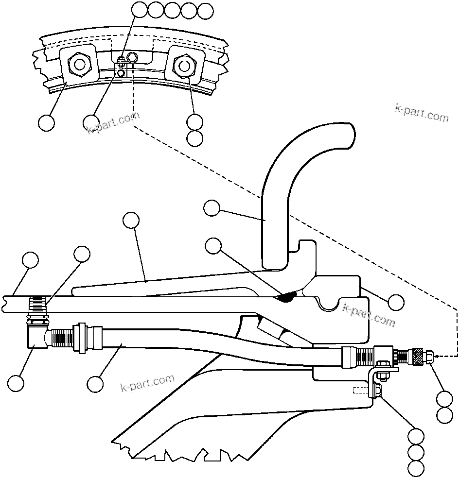 Komatsu parts book diagram for AFE43-AR 685E S/N 32278 BLAIR ATHOL: FRONT WHEEL & MOUNTING