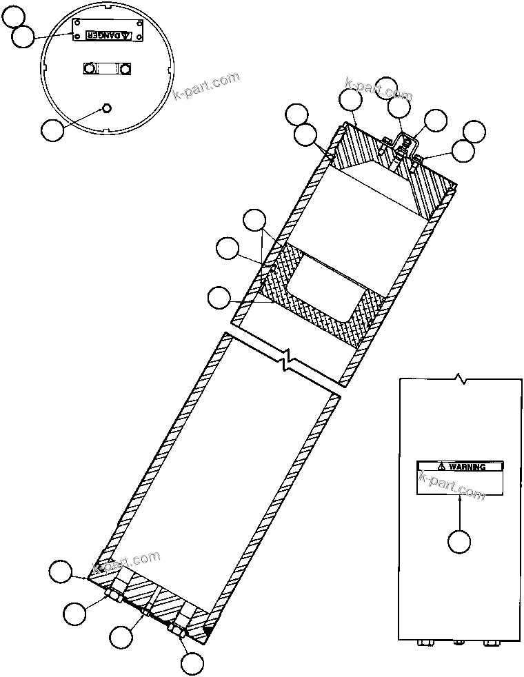 Komatsu parts book diagram for AFE43-AR 685E S/N 32278 BLAIR ATHOL: STEERING ACCUMULATOR ASSM (EC3326)