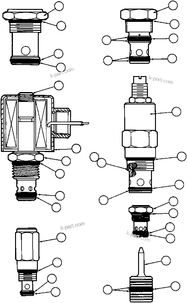 Komatsu parts book diagram for AFE43-AR 685E S/N 32278 BLAIR ATHOL: BLEEDDOWN MANIFOLD VALVE ASSM - 2
