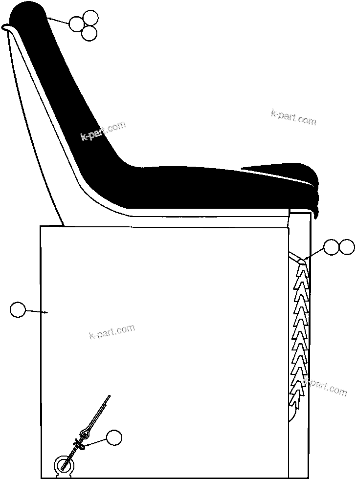 Komatsu parts book diagram for AFE43-AR 685E S/N 32278 BLAIR ATHOL: PASSENGER SEAT INSTL