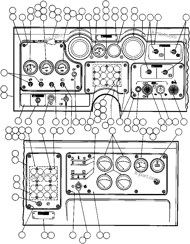 Komatsu parts book diagram for AFE43-AR 685E S/N 32278 BLAIR ATHOL: INSTRUMENT PANEL INSTL