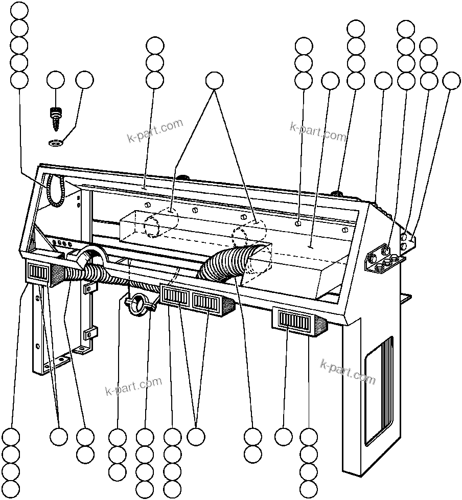 Komatsu parts book diagram for AFE43-AR 685E S/N 32278 BLAIR ATHOL: CONSOLE ASSM (PB7515)