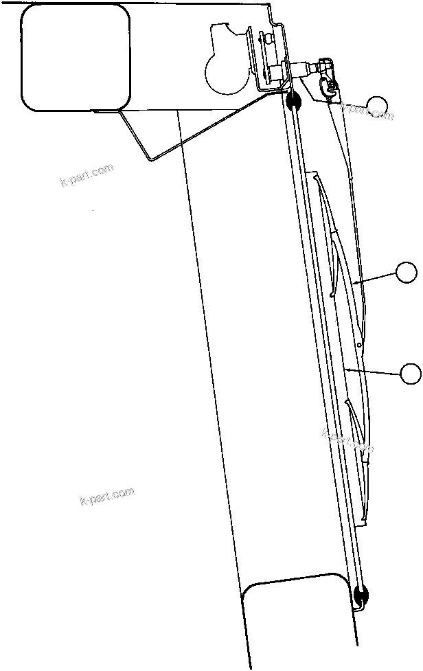 Komatsu parts book diagram for AFE43-AR 685E S/N 32278 BLAIR ATHOL: WINDSHIELD WIPER INSTL