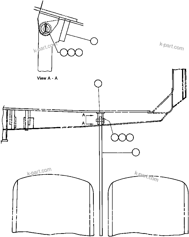 Komatsu parts book diagram for AFE43-AR 685E S/N 32278 BLAIR ATHOL: ROCK EJECTORS INSTL
