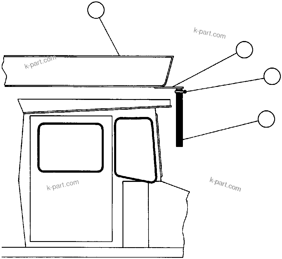 Komatsu parts book diagram for AFE43-AR 685E S/N 32278 BLAIR ATHOL: BODY POSITION INDICATOR INSTL