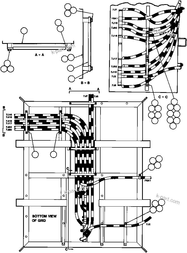 Komatsu parts book diagram for AFE43-AR 685E S/N 32278 BLAIR ATHOL: BLOWN GRID MODULE - 4