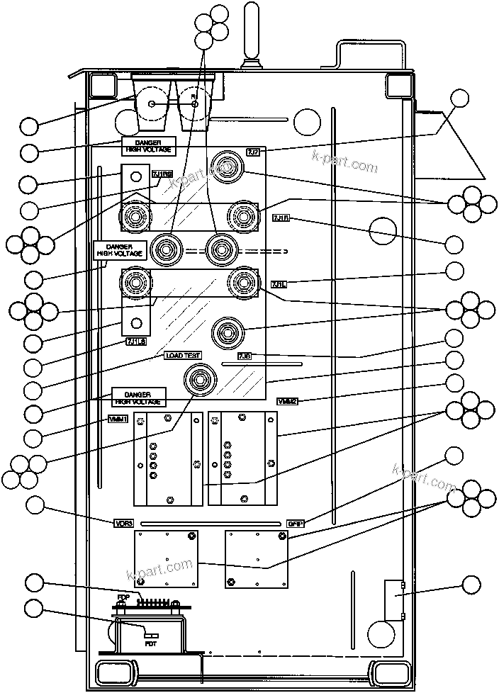 Komatsu parts book diagram for AFE43-AR 685E S/N 32278 BLAIR ATHOL: CONTROL CABINET ASSM - 5