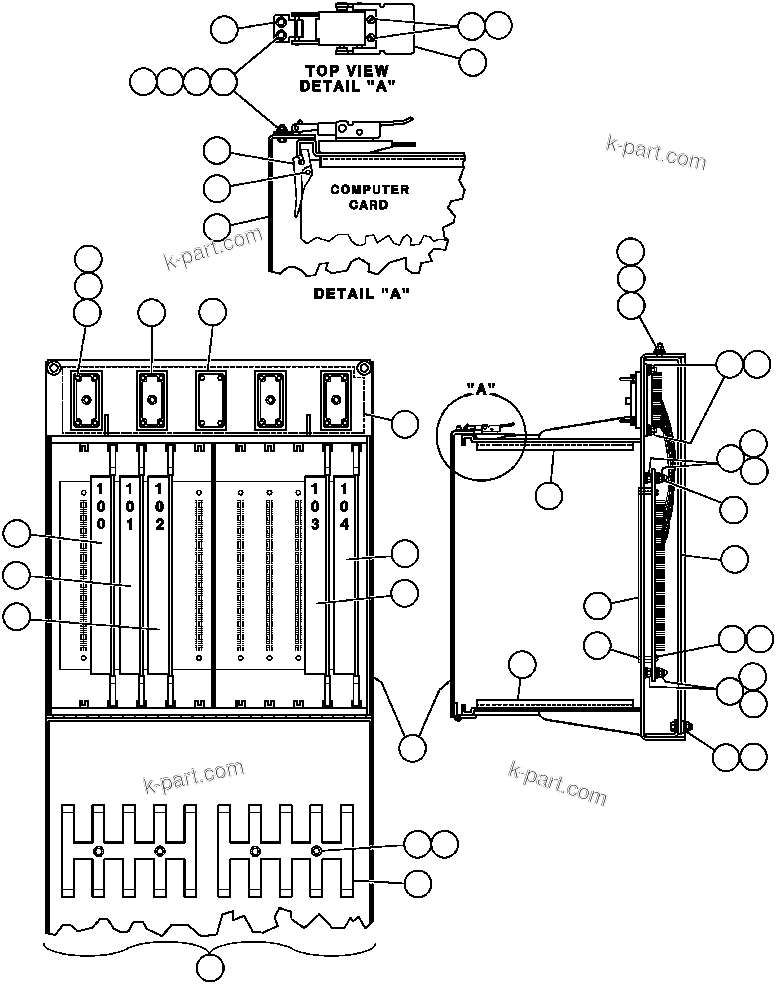 Komatsu parts book diagram for AFE43-AR 685E S/N 32278 BLAIR ATHOL: STATEX III CONTROL CABINET (PB7866)