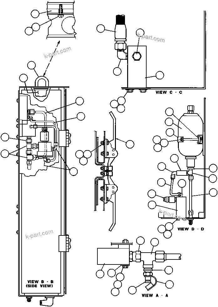 Komatsu parts book diagram for AFE43-AR 685E S/N 32278 BLAIR ATHOL: HYDRAULIC CABINET ASSM - 2