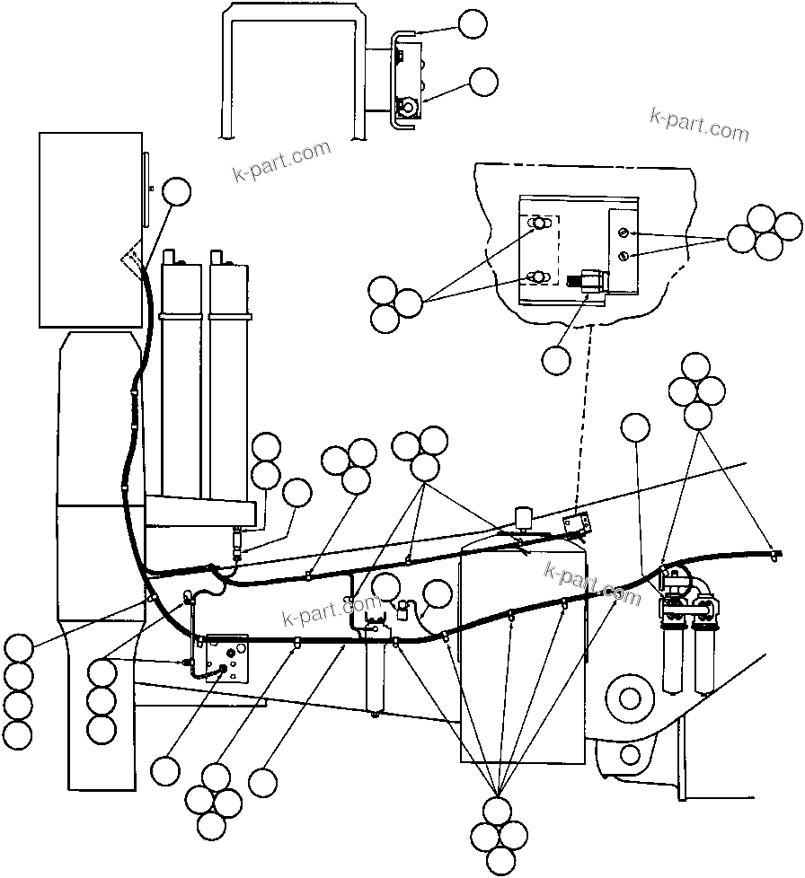 Komatsu parts book diagram for AFE43-AR 685E S/N 32278 BLAIR ATHOL: HOIST LIMIT & BODY UP INTERLOCK SWITCH