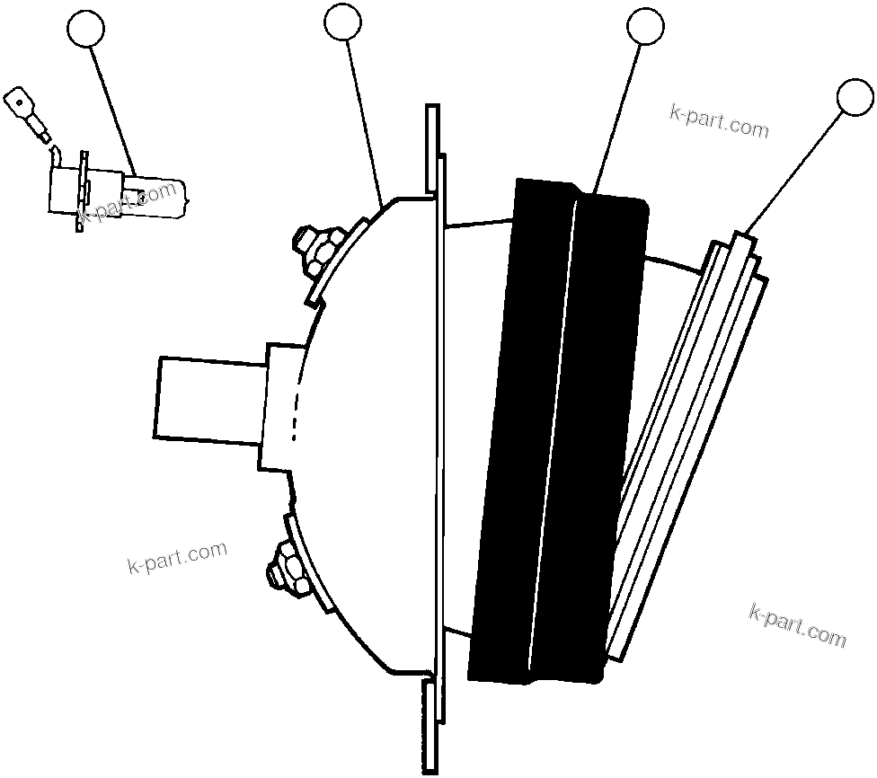 Komatsu parts book diagram for AFE43-AR 685E S/N 32278 BLAIR ATHOL: LIGHT ASSM