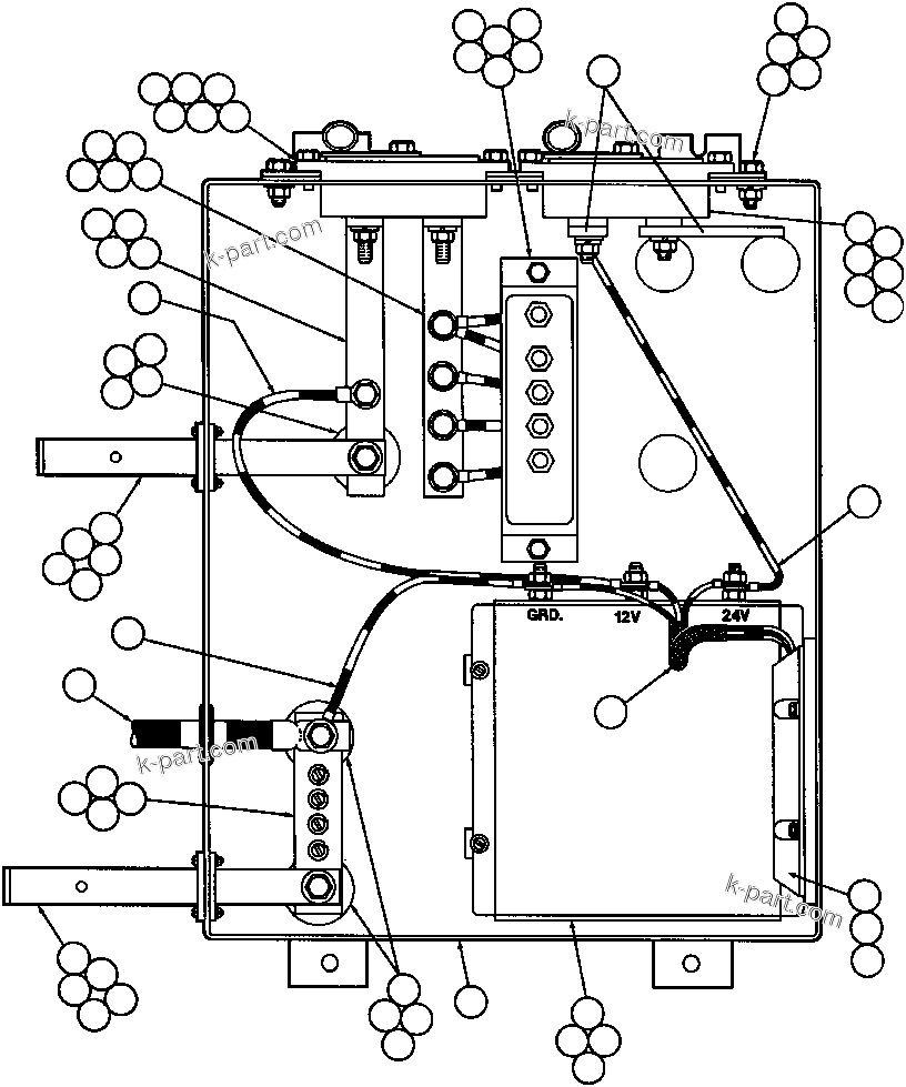 Komatsu parts book diagram for AFE43-AR 685E S/N 32278 BLAIR ATHOL: BATTERY EQUALIZER BOX ASSM (EC8248)