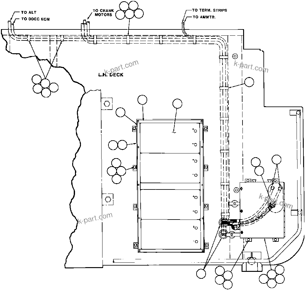 Komatsu parts book diagram for AFE43-AR 685E S/N 32278 BLAIR ATHOL: ELECTRIC START INSTL