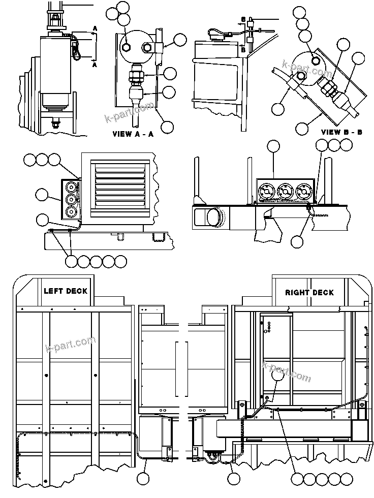 Komatsu parts book diagram for AFE43-AR 685E S/N 32278 BLAIR ATHOL: LOAD WEIGHING INSTL