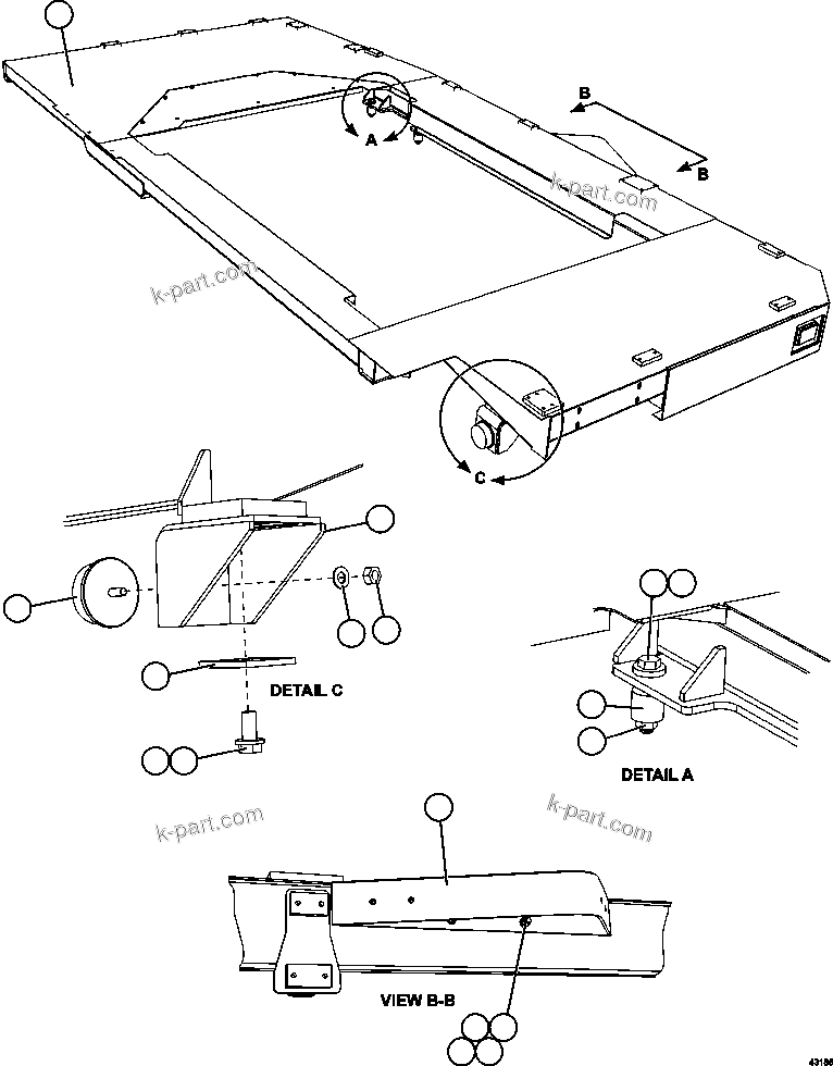 Komatsu parts book diagram for AFE57-FS 830E-1AC S/N A30723 - A30726    ISLA RIESCO: LH DECK INSTALLATION