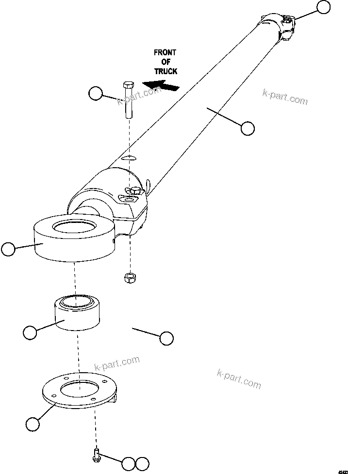 Komatsu parts book diagram for AFE57-FS 830E-1AC S/N A30723 - A30726    ISLA RIESCO: TIE ROD