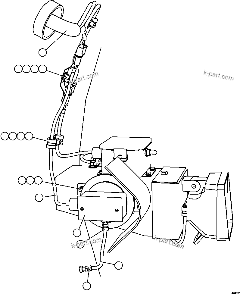 Komatsu parts book diagram for AFE57-FS 830E-1AC S/N A30723 - A30726    ISLA RIESCO: BLOWER PRESSURE SWITCH