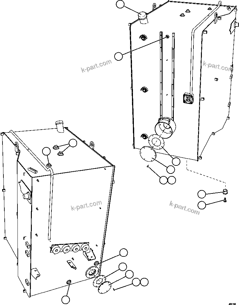 Komatsu parts book diagram for AFE57-FS 830E-1AC S/N A30723 - A30726    ISLA RIESCO: FUEL TANK
