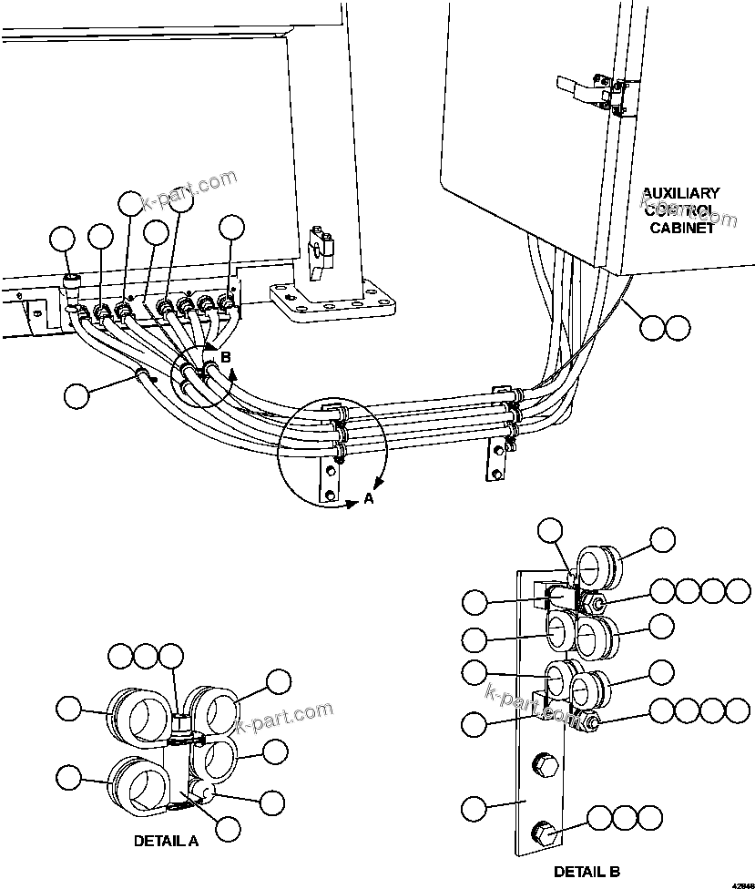 Komatsu parts book diagram for AFE57-FS 830E-1AC S/N A30723 - A30726    ISLA RIESCO: EXTERNAL CAB WIRING