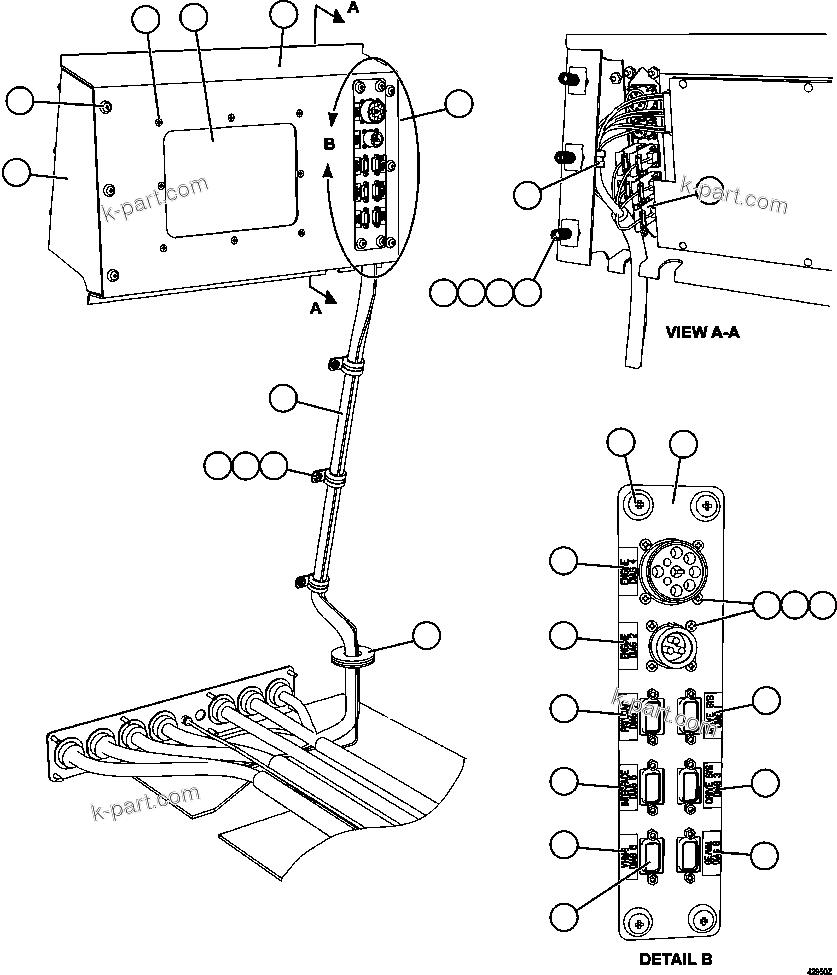 Komatsu parts book diagram for AFE57-FS 830E-1AC S/N A30723 - A30726    ISLA RIESCO: DID PANEL INSTALLATION