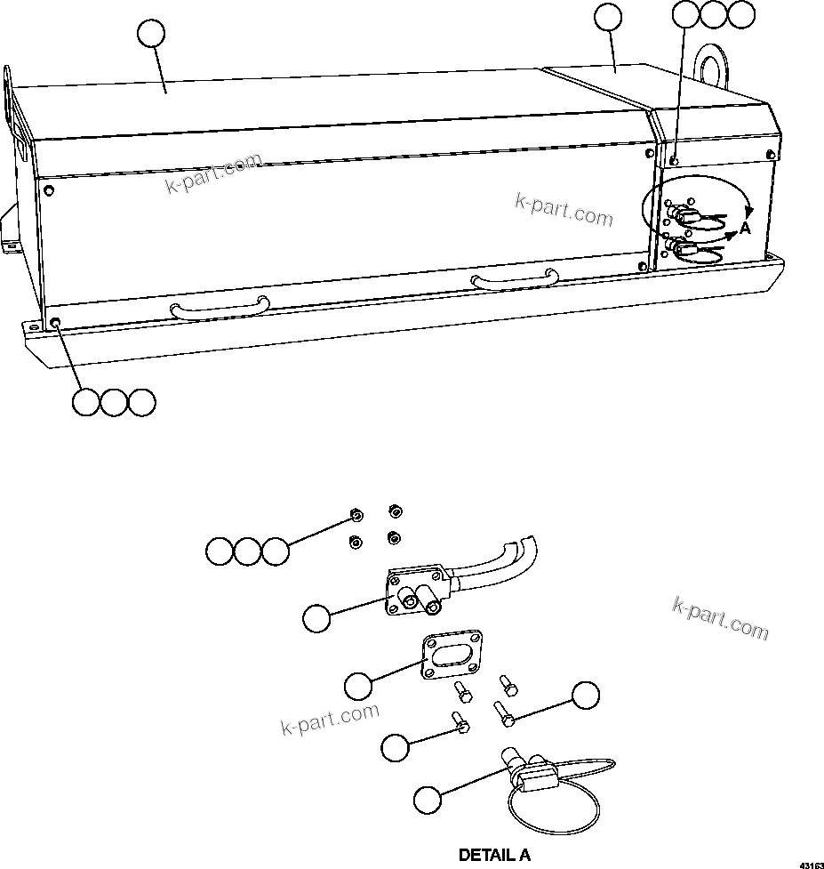 Komatsu parts book diagram for AFE57-FS 830E-1AC S/N A30723 - A30726    ISLA RIESCO: BATTERY BOX    1/6