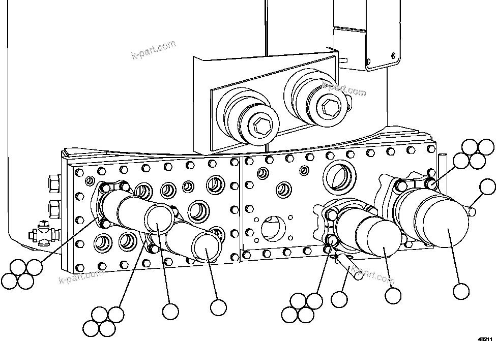 Komatsu parts book diagram for AFE57-FS 830E-1AC S/N A30723 - A30726    ISLA RIESCO: HOIST PIPING  1/4