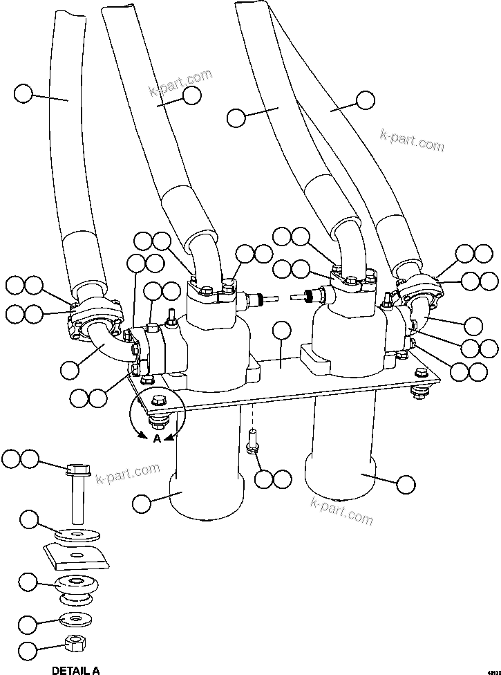 Komatsu parts book diagram for AFE57-FS 830E-1AC S/N A30723 - A30726    ISLA RIESCO: HOIST FILTER INSTALLATION