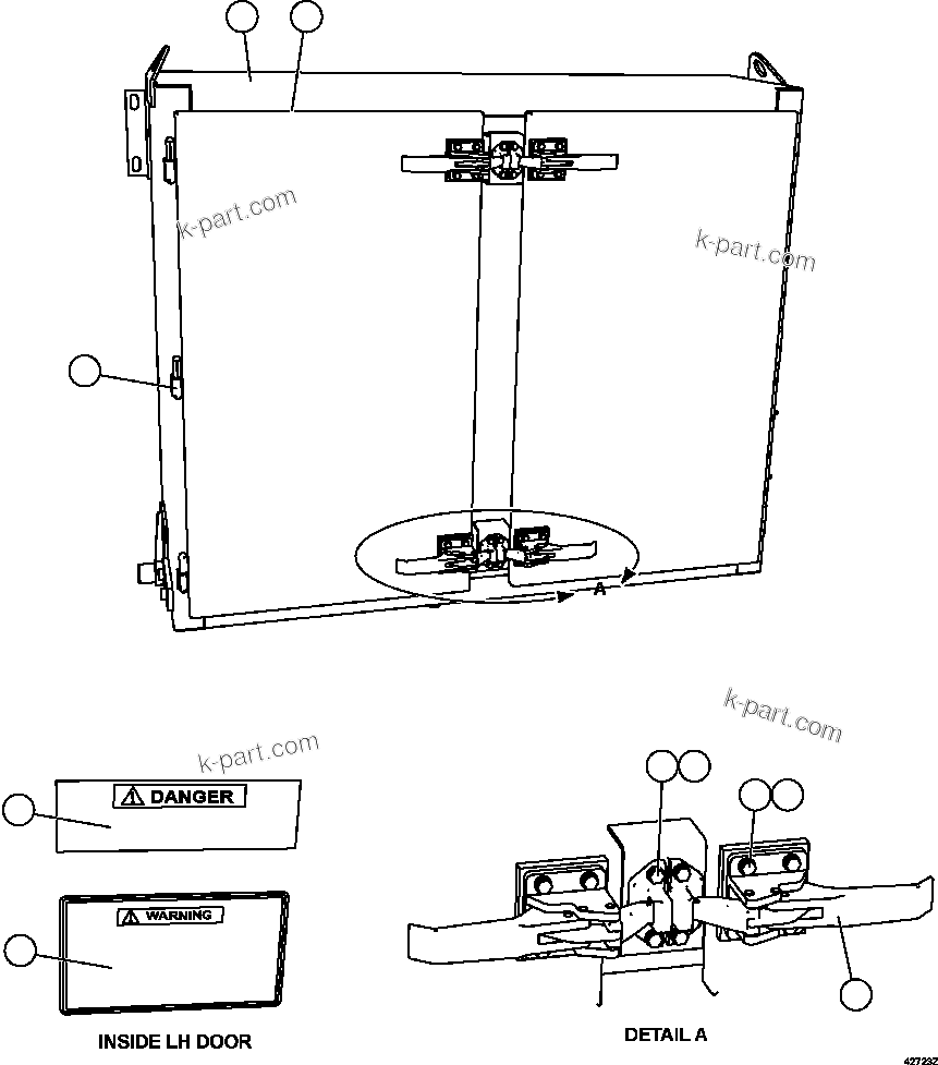 Komatsu parts book diagram for AFE57-FS 830E-1AC S/N A30723 - A30726    ISLA RIESCO: HYDRAULIC CABINET  1/4