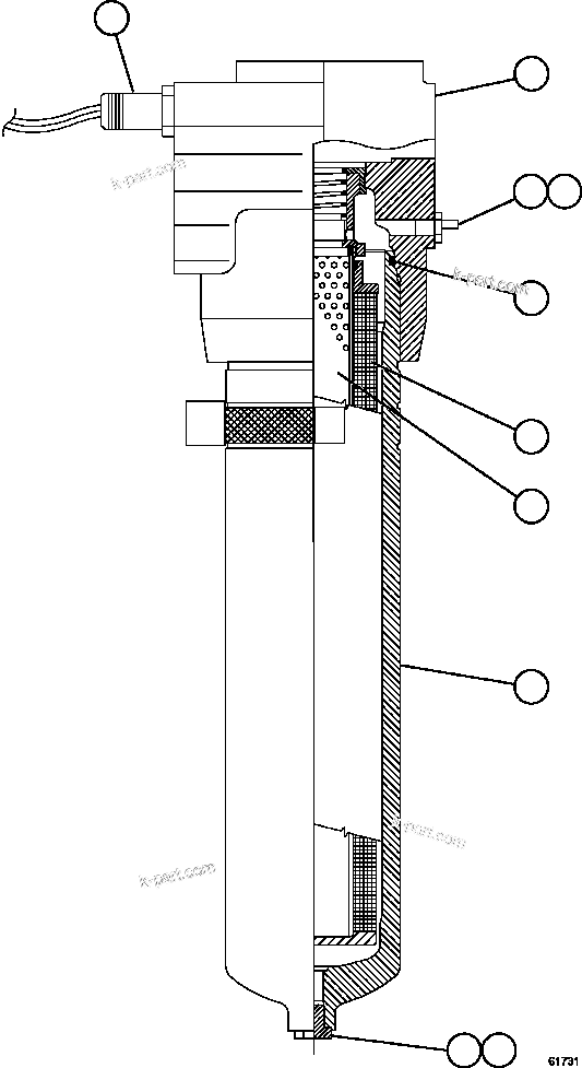Komatsu parts book diagram for AFE57-FS 830E-1AC S/N A30723 - A30726    ISLA RIESCO: HYDRAULIC FILTER - STEERING      XB3938