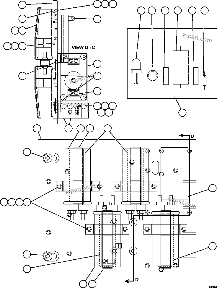 Komatsu parts book diagram for AFE57-FS 830E-1AC S/N A30723 - A30726    ISLA RIESCO: A.F.S.E. PANEL COVER ASSEMBLY   2/2    XA5837