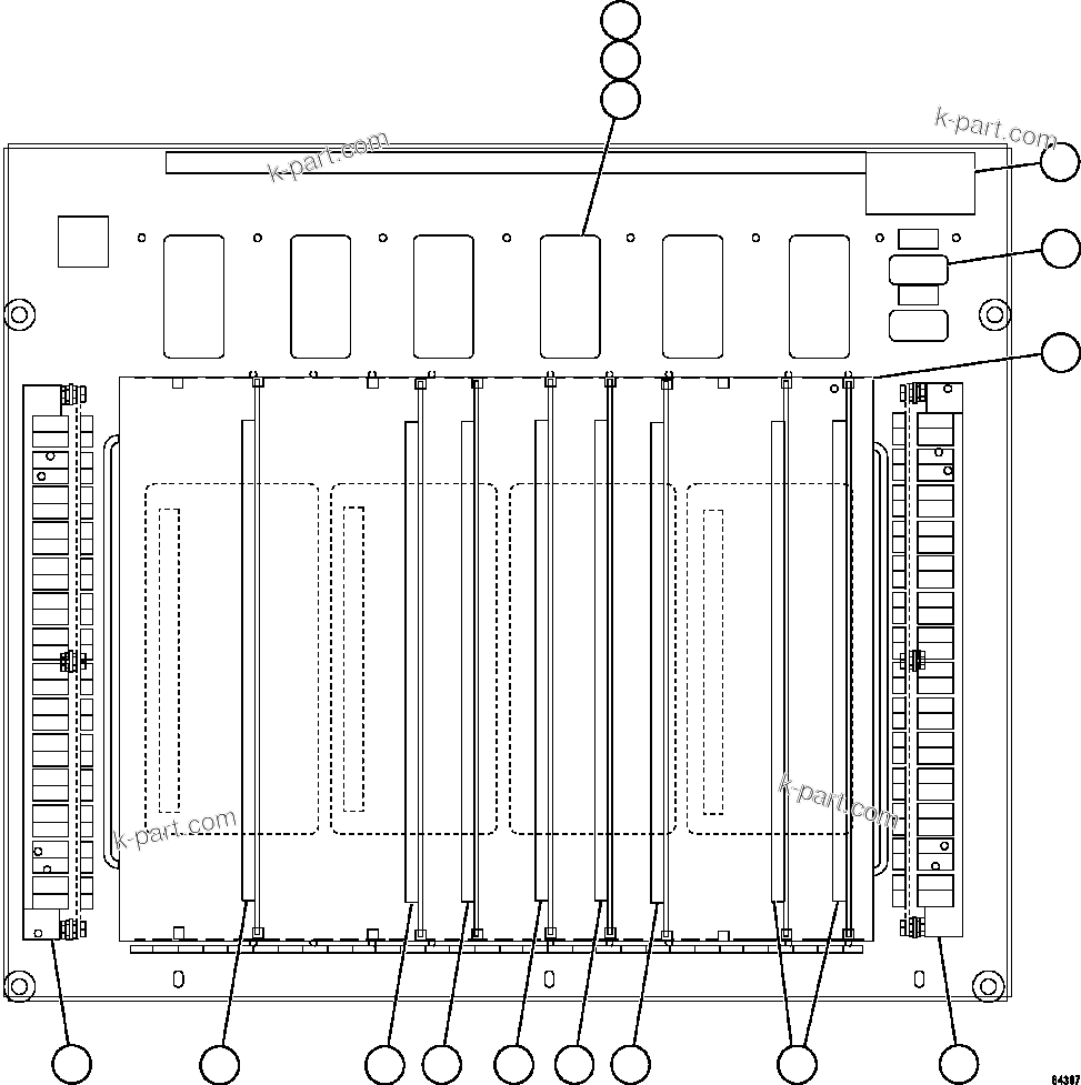 Komatsu parts book diagram for AFE57-FS 830E-1AC S/N A30723 - A30726    ISLA RIESCO: PANEL - ICP   1/2      XA5793