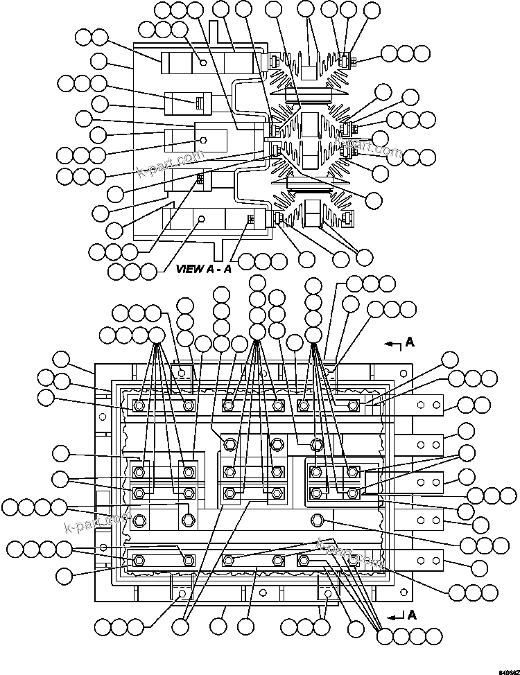 Komatsu parts book diagram for AFE57-FS 830E-1AC S/N A30723 - A30726    ISLA RIESCO: RECTIFIER PANEL                   GE0557