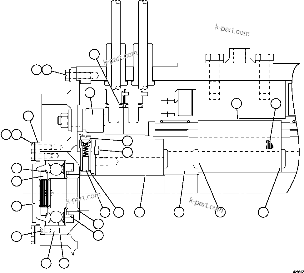Komatsu parts book diagram for AFE57-FS 830E-1AC S/N A30723 - A30726    ISLA RIESCO: RETARDING GRID BLOWER MOTOR  2/5    XA4558