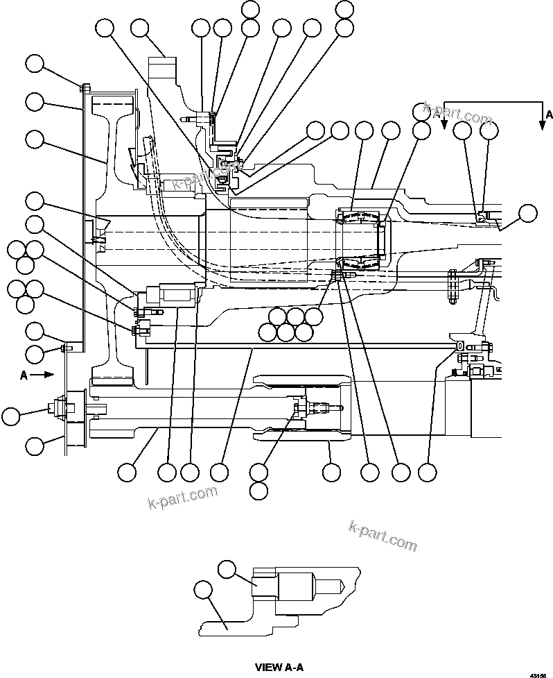 Komatsu parts book diagram for AFE57-FS 830E-1AC S/N A30723 - A30726    ISLA RIESCO: WHEEL MOTOR  1/8   PC3159