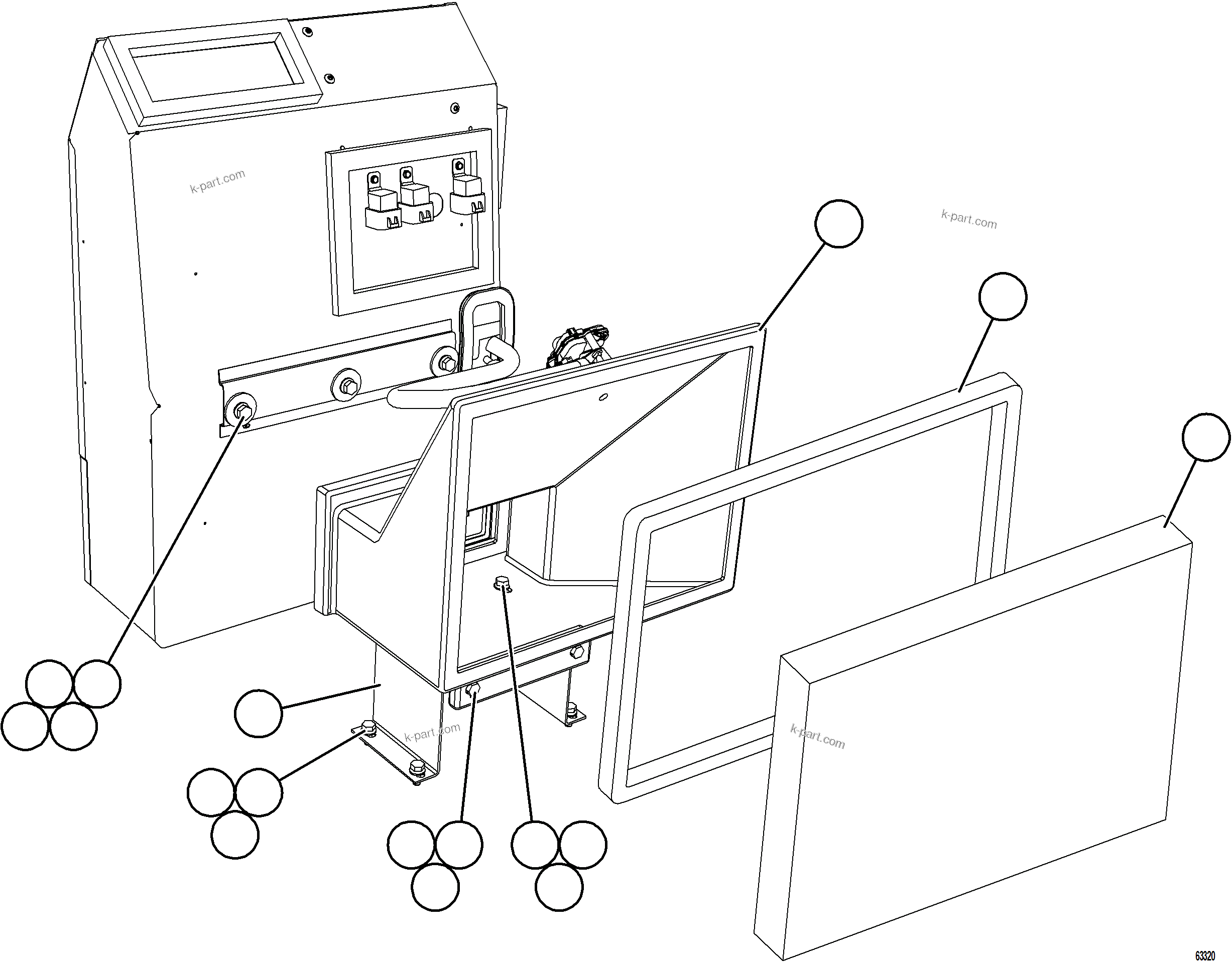 Komatsu parts book diagram for AFE57-KE 830E-1AC S/N A41140 - A41141  KBI: HVAC INSTALLATION    1/2