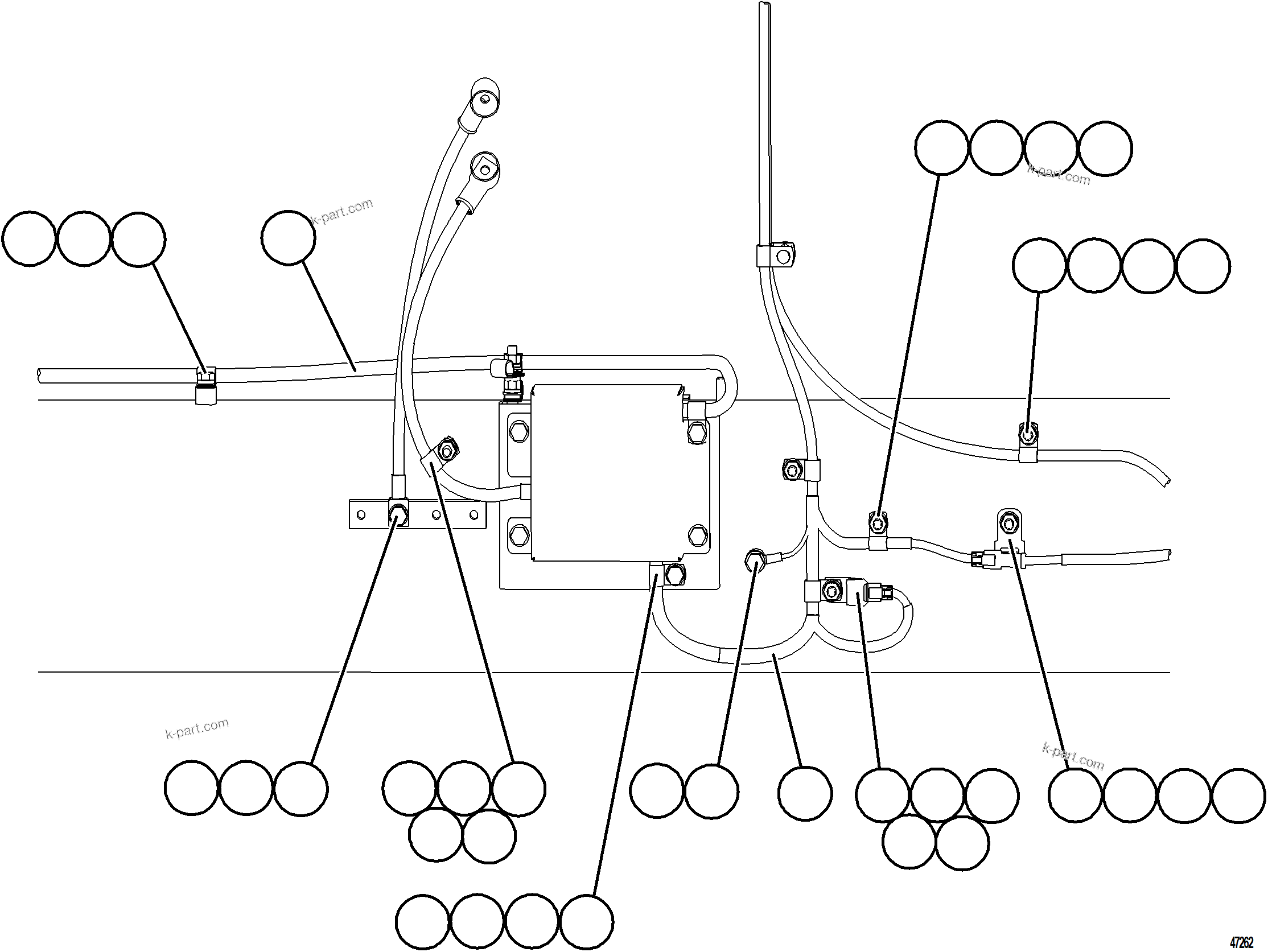 Komatsu parts book diagram for AFE57-KE 830E-1AC S/N A41140 - A41141  KBI: STARTING SYSTEM WIRING    2/4