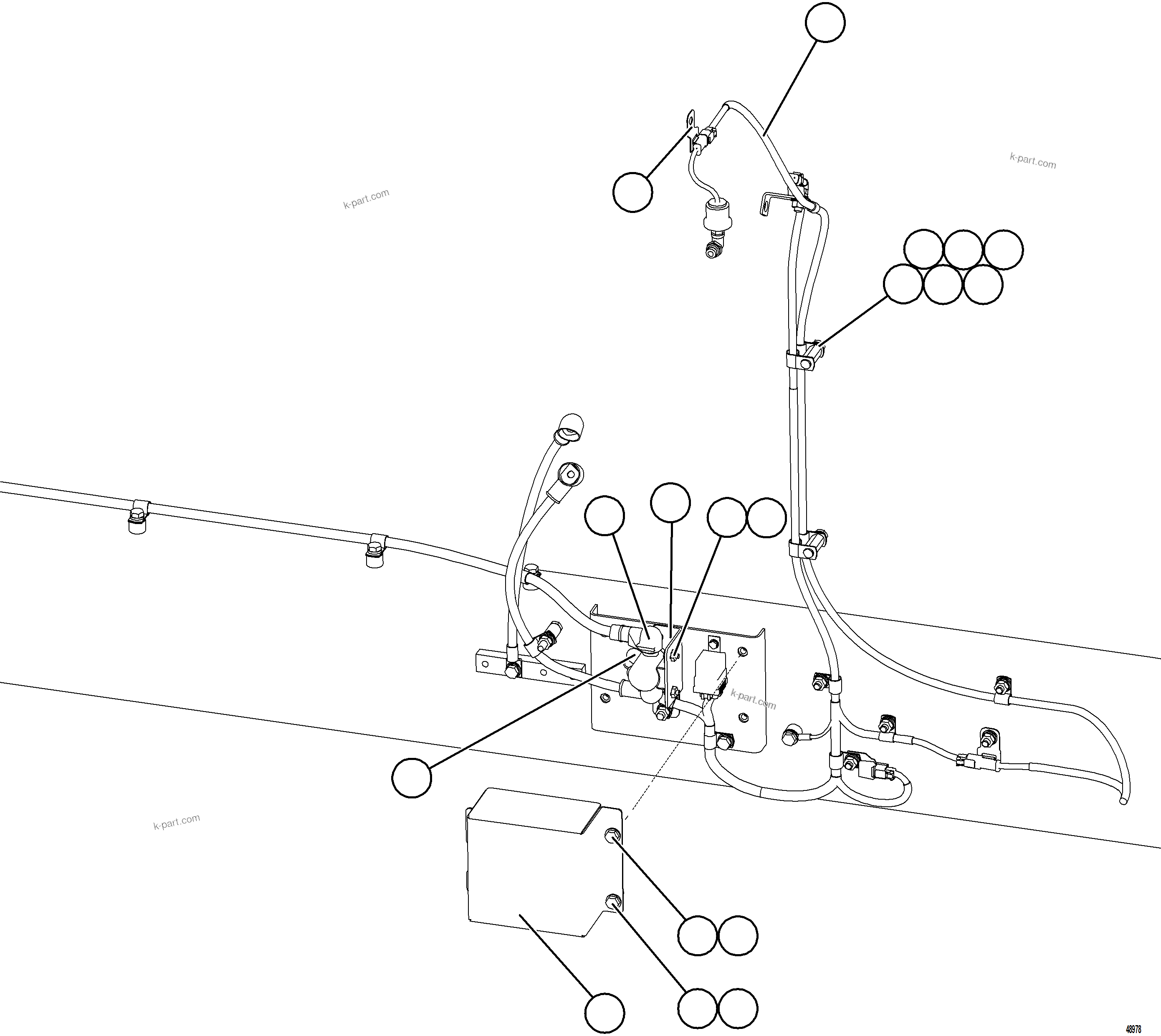 Komatsu parts book diagram for AFE57-KE 830E-1AC S/N A41140 - A41141  KBI: STARTING SYSTEM WIRING    3/4