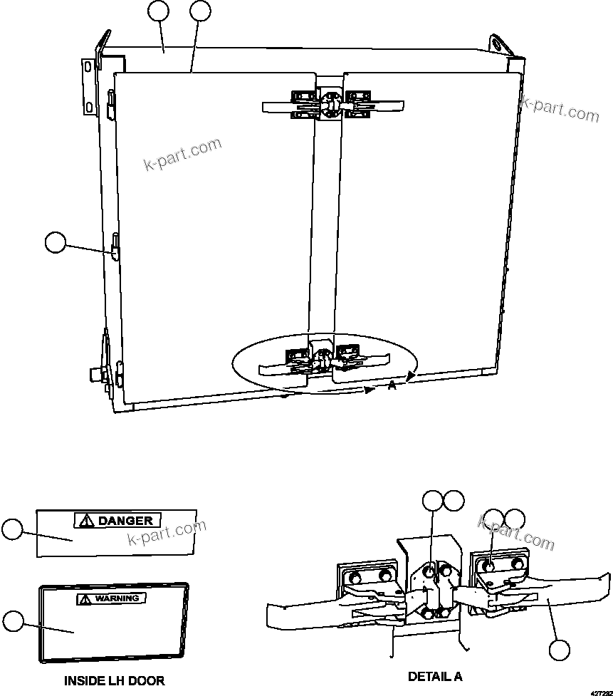 Komatsu parts book diagram for AFE57-KE 830E-1AC S/N A41140 - A41141  KBI: HYDRAULIC CABINET    1/4