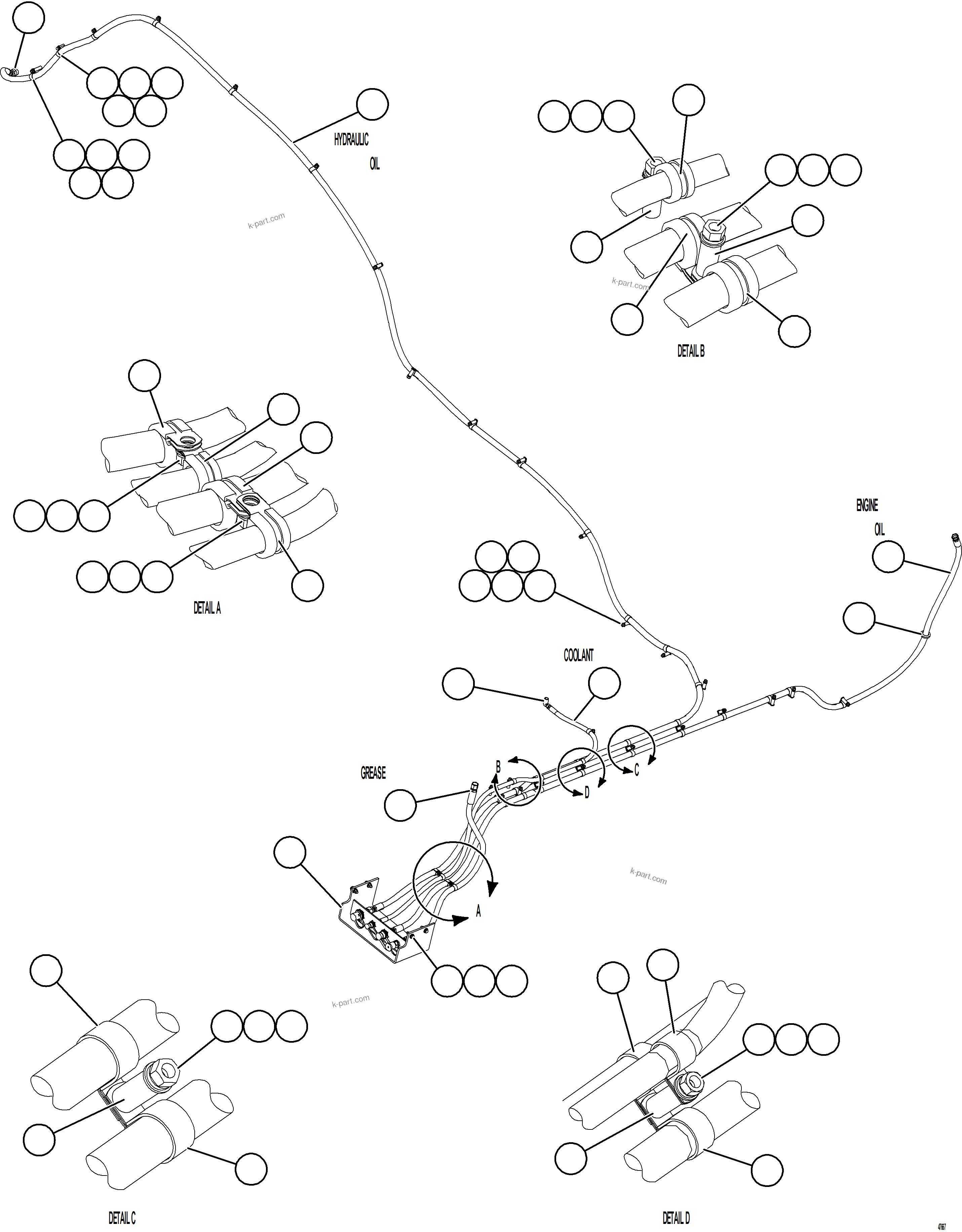 Komatsu parts book diagram for AFE57-KE 830E-1AC S/N A41140 - A41141  KBI: SERVICE CENTER - RH