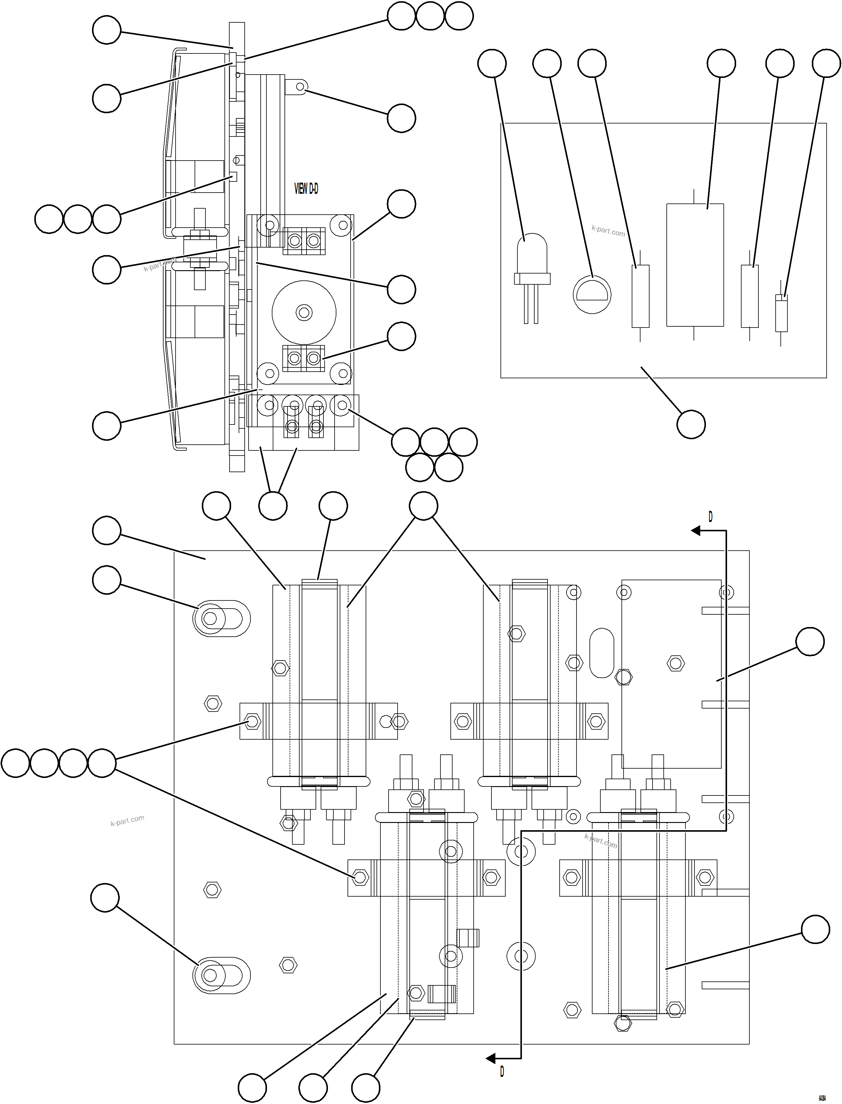 Komatsu parts book diagram for AFE57-KE 830E-1AC S/N A41140 - A41141  KBI: AFSE PANEL COVER ASSEMBLY    2/2    58B-43-00480