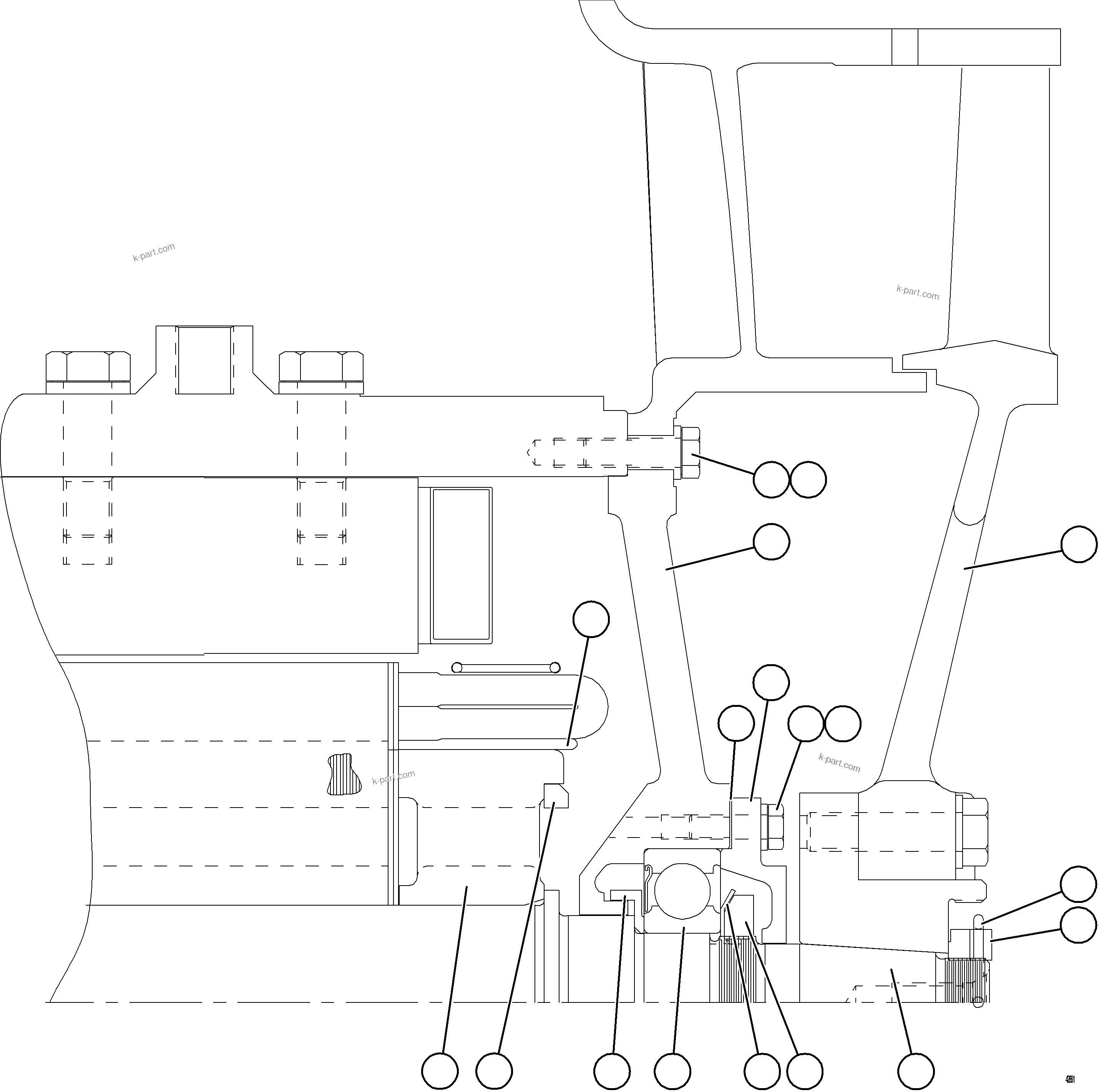 Komatsu parts book diagram for AFE57-KE 830E-1AC S/N A41140 - A41141  KBI: RETARDING GRID BLOWER MOTOR    3/5    XA4558