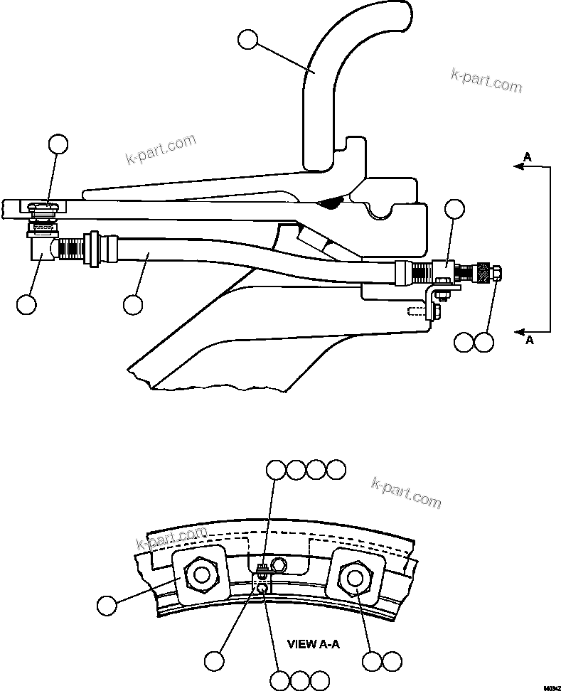 Komatsu parts book diagram for AFE57-KF 830E-1AC S/N A41142  MODERN MACHINERY: FRONT WHEEL INSTALLATION