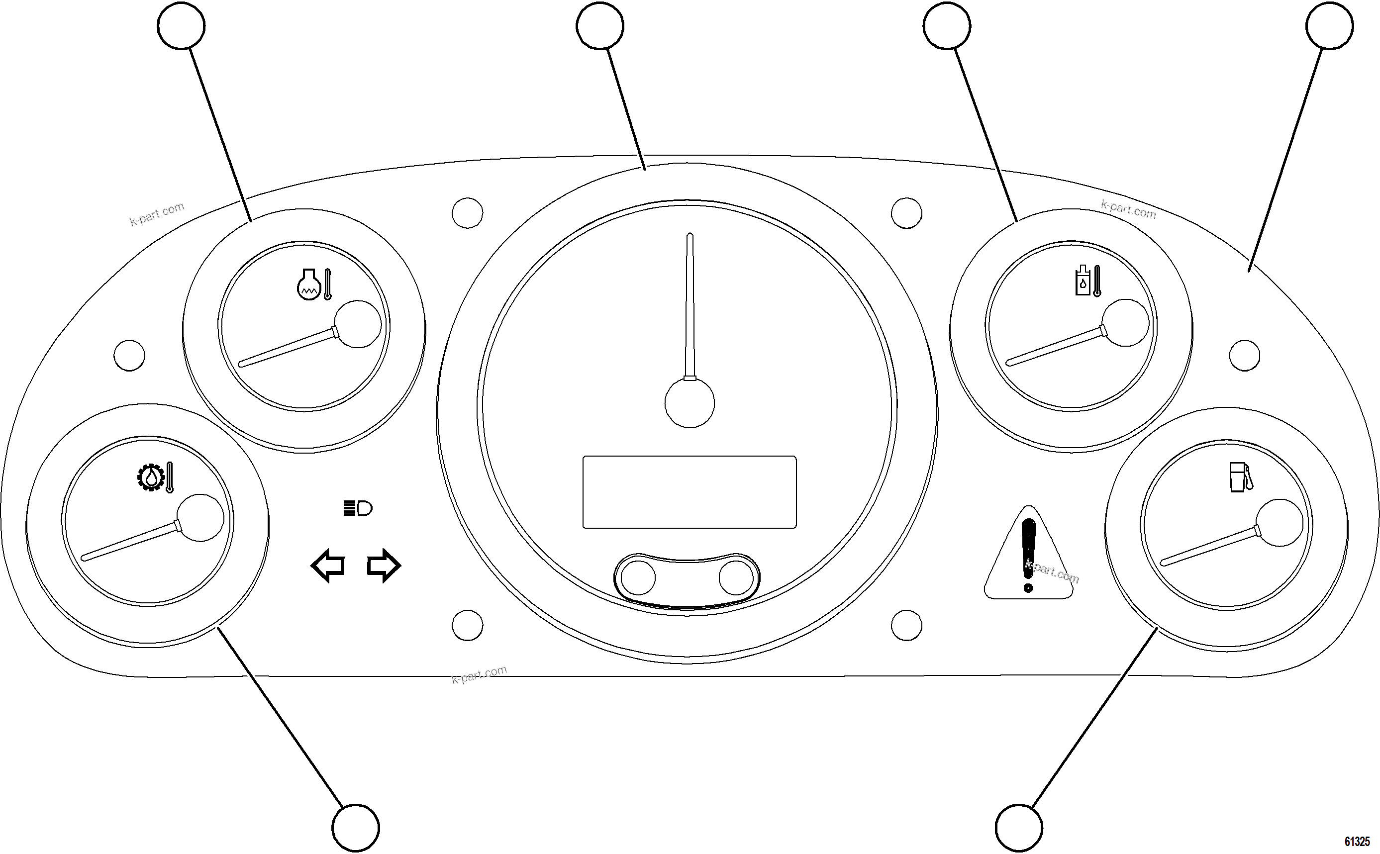 Komatsu parts book diagram for AFE57-KF 830E-1AC S/N A41142  MODERN MACHINERY: GAUGE PANEL