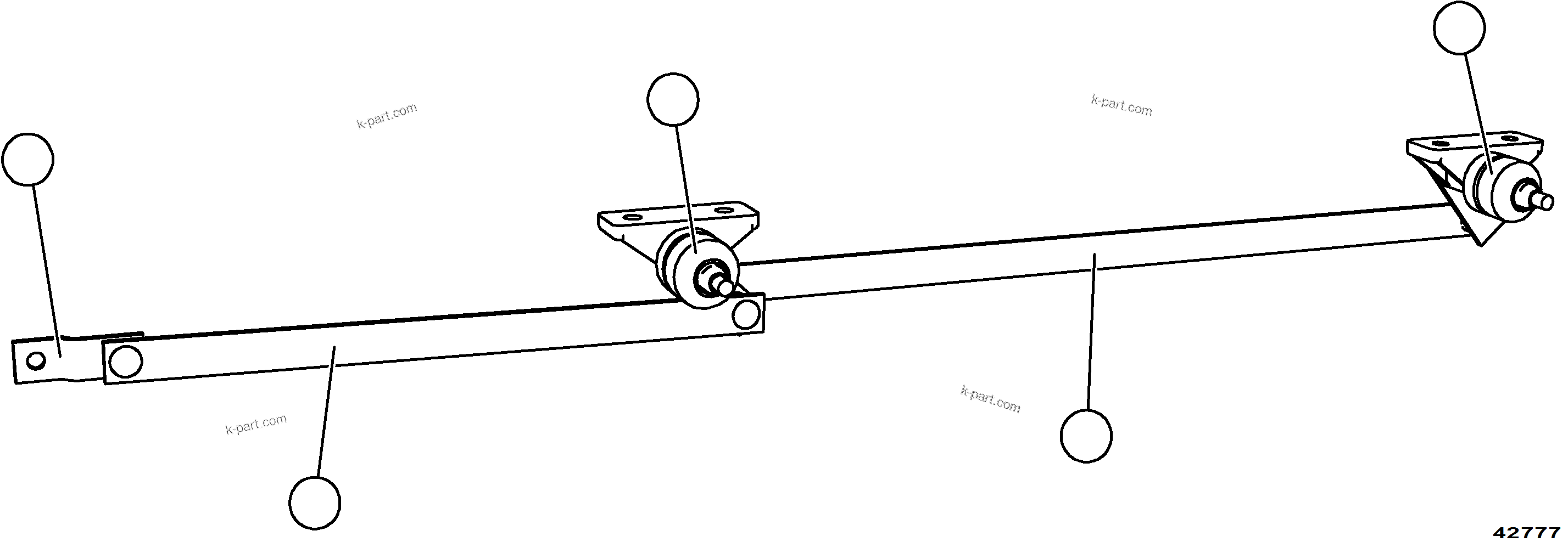 Komatsu parts book diagram for AFE57-KF 830E-1AC S/N A41142  MODERN MACHINERY: WIPER LINKAGE ASSEMBLY    PB9926