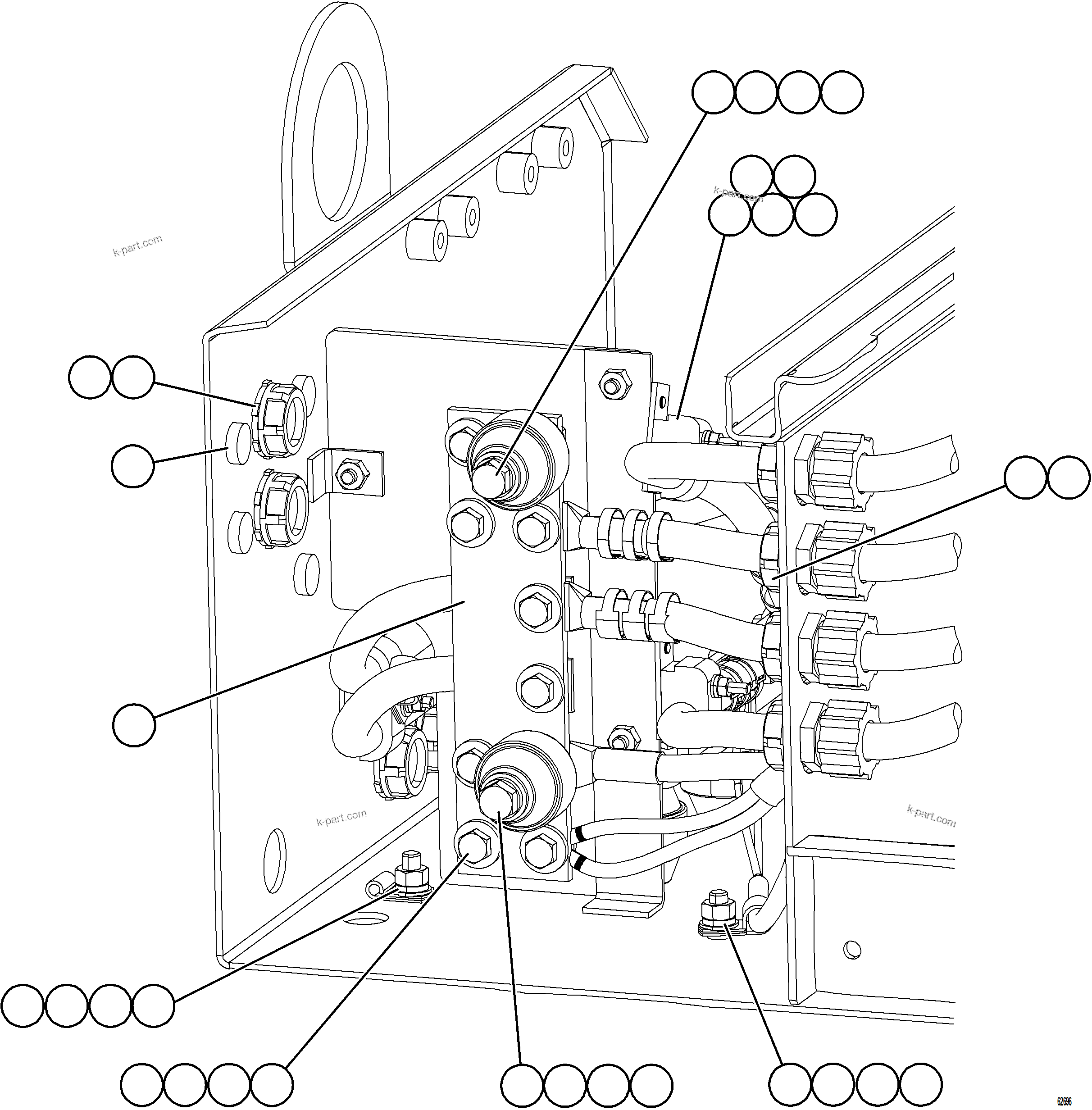 Komatsu parts book diagram for AFE57-KF 830E-1AC S/N A41142  MODERN MACHINERY: BATTERY BOX    6/6
