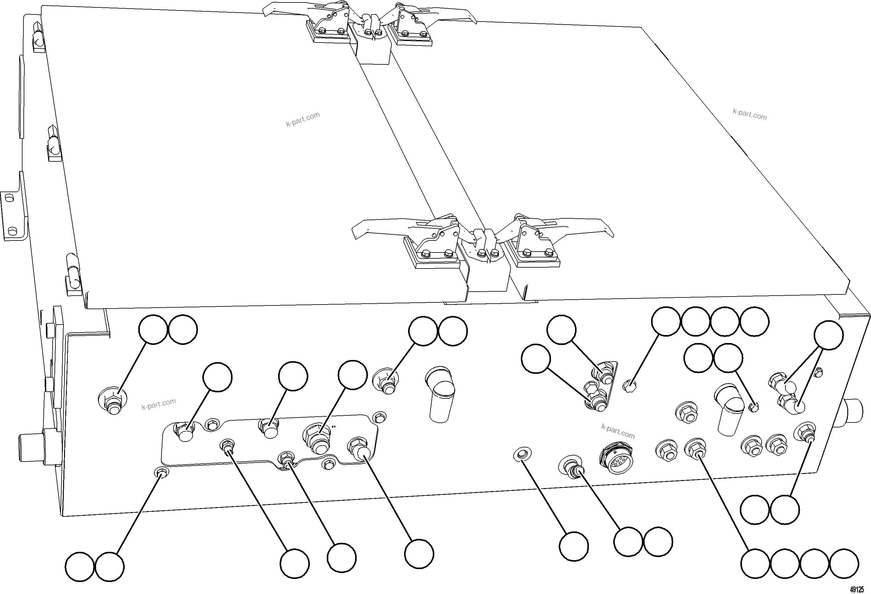 Komatsu parts book diagram for AFE57-KF 830E-1AC S/N A41142  MODERN MACHINERY: HYDRAULIC CABINET    2/4