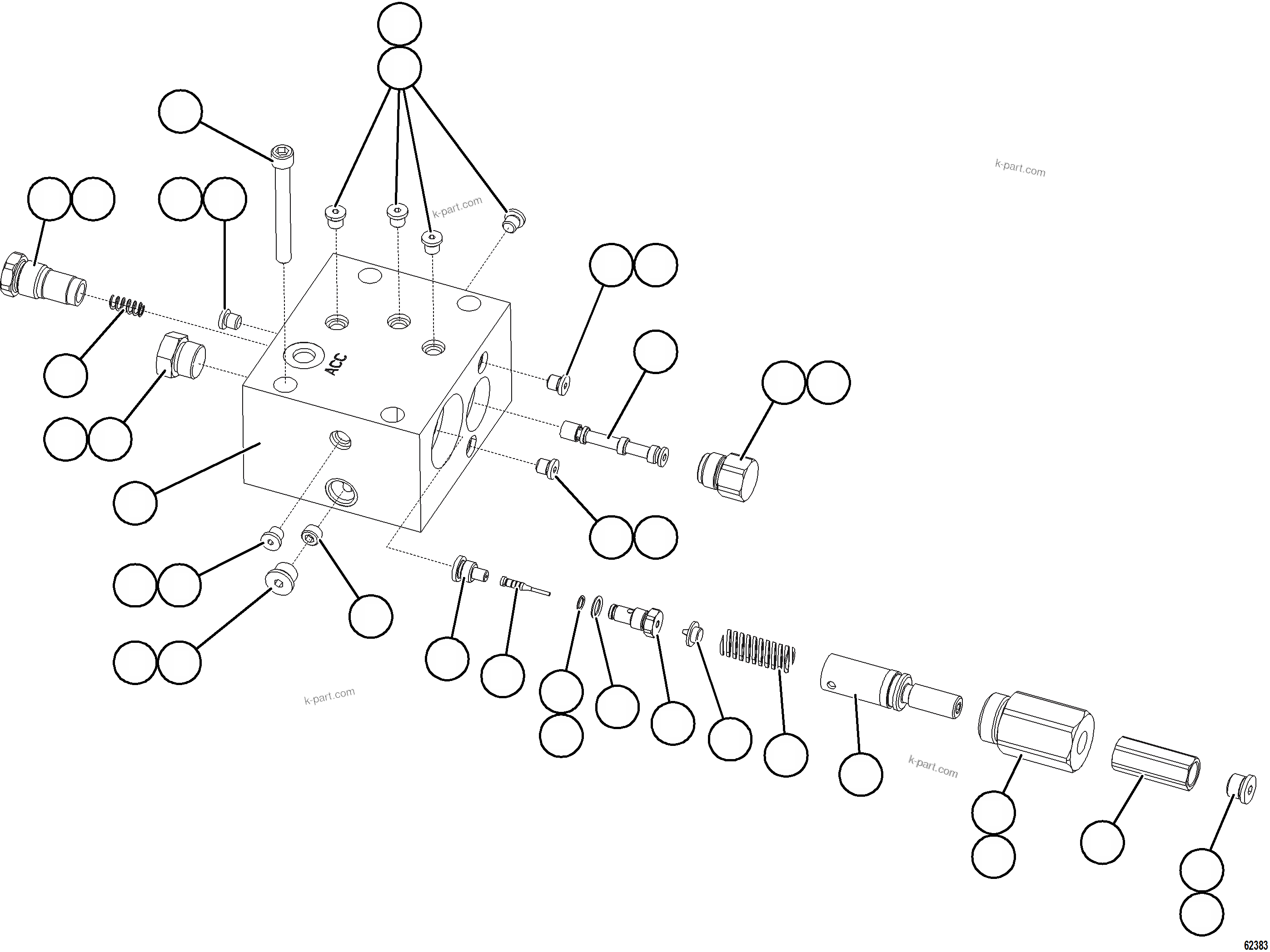 Komatsu parts book diagram for AFE57-KF 830E-1AC S/N A41142  MODERN MACHINERY: CONTROL ASSEMBLY    58E-98-00360