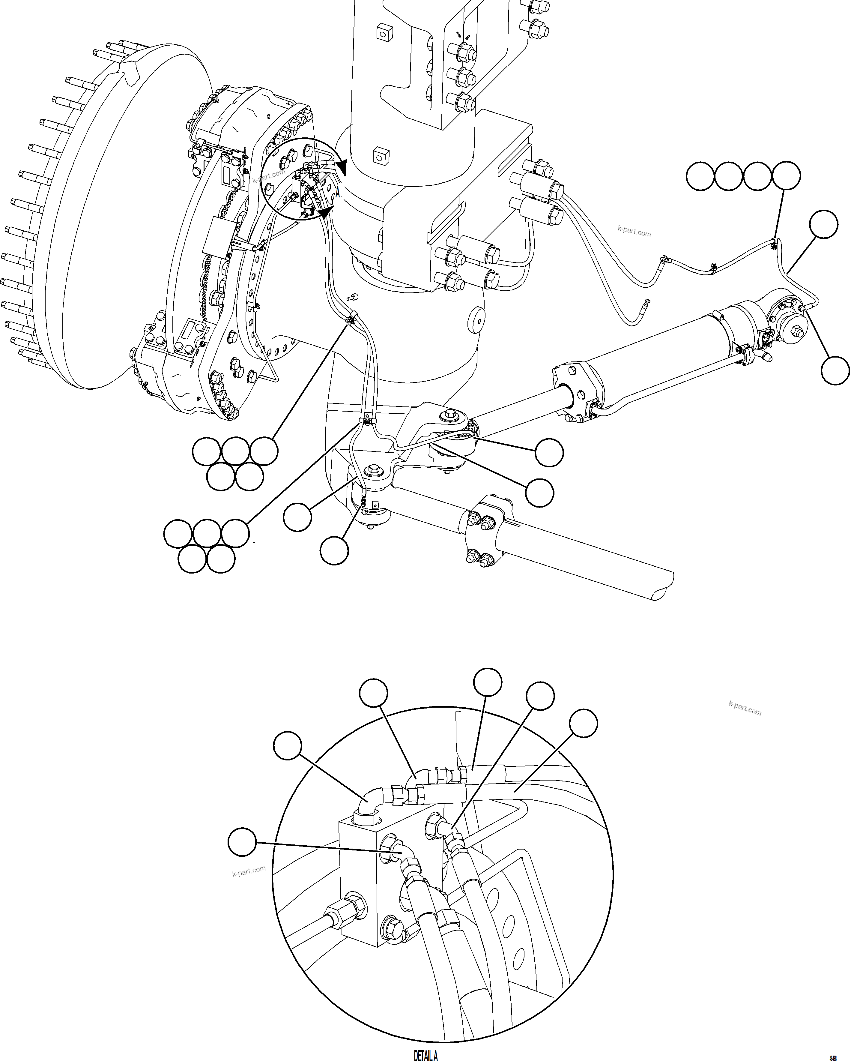 Komatsu parts book diagram for AFE57-KF 830E-1AC S/N A41142  MODERN MACHINERY: AUTOMATIC LUBRICATION - STEERING